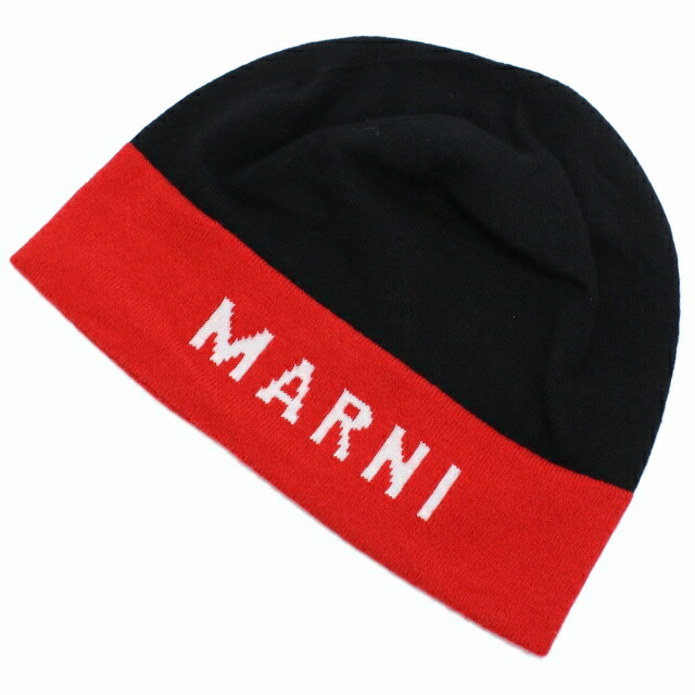 マルニ ニットキャップ レディース MARNI イタリア CLMC0025Q1 ブラック レッド系 小物 選べるモデル