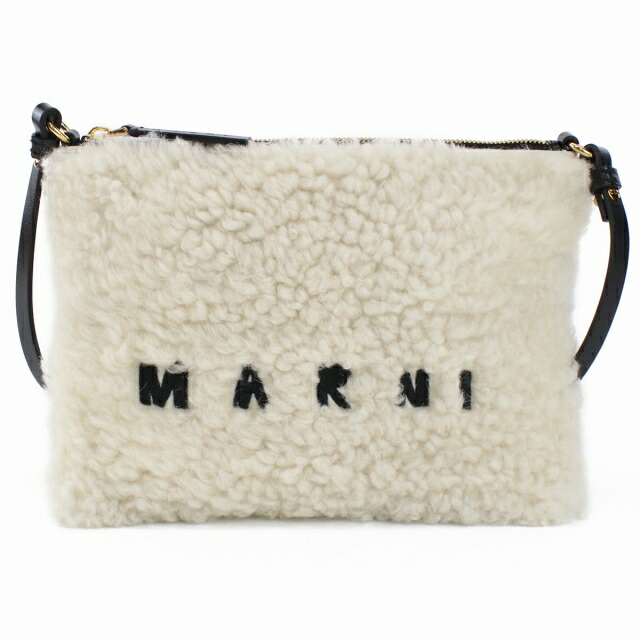 マルニ 斜め掛けショルダーバッグ レディース MARNI ラム レザー イタリア PHMO0011L0 ホワイト系 バッグ 斜めがけ ブランド 高級 おしゃれ プレゼント 女性 実用的 かわいい