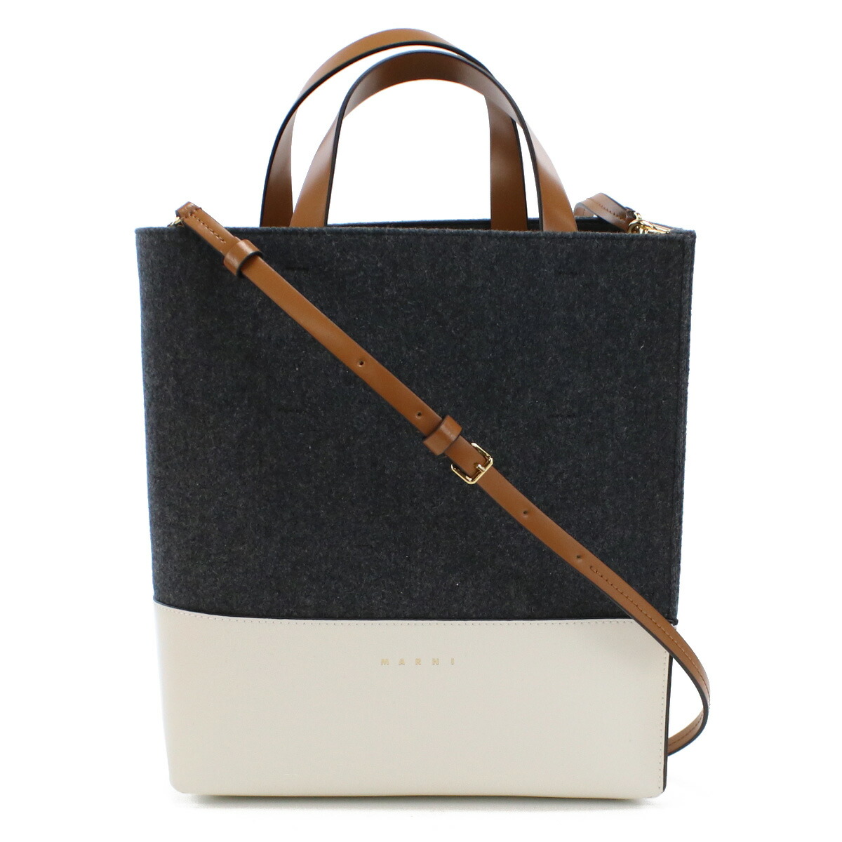 マルニ トートバッグ レディース MARNI イタリア SHMPV01Q00 グレー系 ホワイト系 バッグ 軽量 手提げ ブランド 高級 おしゃれ プレゼント 女性 実用的 かわいい
