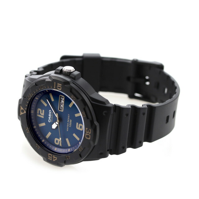 カシオ 腕時計 チープカシオ デイデイト MRW-200H-2B3VDF CASIO アウトドア ブルー ブラック チプカシ 時計 ブランド おしゃれ 防水 小さい 軽い かっこいい プレゼント 男性 実用的
