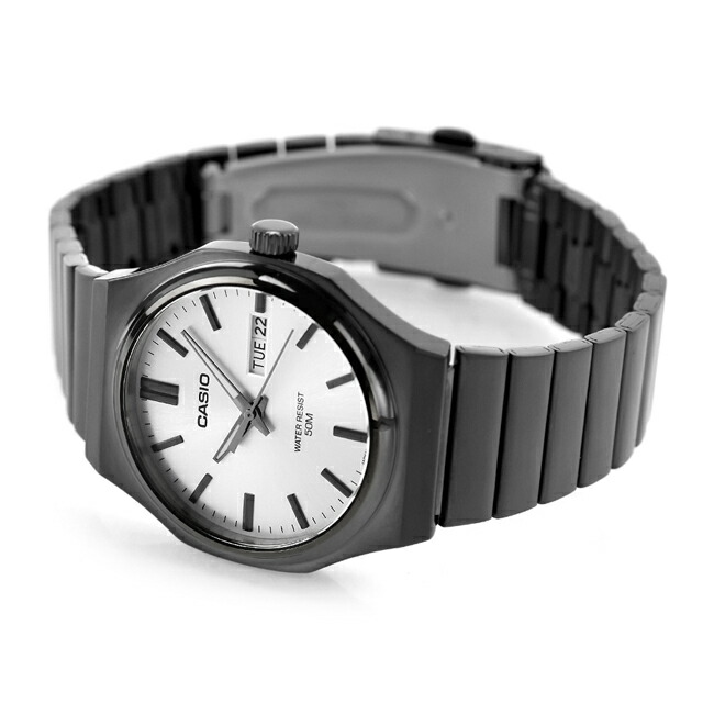 カシオ チープカシオ CASIO クォーツ 電池式 MTP-E735B-7AV スタンダード 海外モデル ユニセックス チプカシ メンズ レディース 腕時計 シンプル ブランド カシオ casio アナログ シルバー ブラック 黒 おしゃれ 防水 かわいい プレゼント 学生 受験生 受験用 試験用