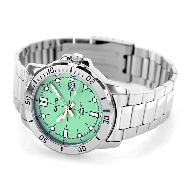 カシオ チープカシオ CASIO クォーツ 電池式 MTP-VD01D-3E1V スタンダード 海外モデル メンズ チプカシ 腕時計 ブランド カシオ casio アナログ グリーン おしゃれ 防水 小さい 軽い かわいい プレゼント 実用的 学生