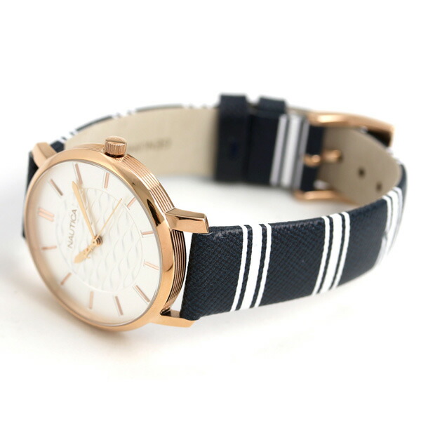 ノーティカ NAUTICA レディース 腕時計 シルバー 革ベルト 36mm NAPCGS005 コーラル ゲーブルズ 時計 ブランド おしゃれ 防水 かわいい プレゼント 女性 実用的