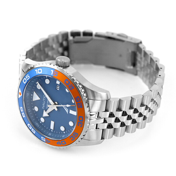 NAUTICA ノーティカ 時計 パシフィックビーチ 44mm 100防水 メンズ 腕時計 NAPPBF146 ブルー ブランド おしゃれ 防水 プレゼント 男性 実用的