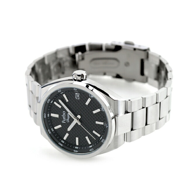 フルボ デザイン Lavora クォーツ 電池式 腕時計 ブランド メンズ Furbo Design NF07W-SSBK アナログ ブラック 黒 おしゃれ 防水 プレゼント 男性 実用的