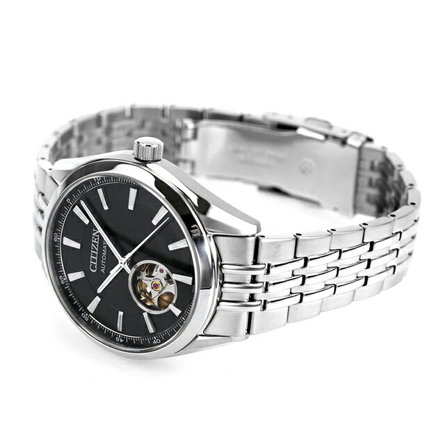 シチズン コレクション メカニカル クラシックオープンハート 自動巻き 腕時計 メンズ オープンハート CITIZEN COLLECTION NH9110-90E アナログ ブラック 黒 日本製 ブランド おしゃれ 防水 プレゼント 男性 実用的