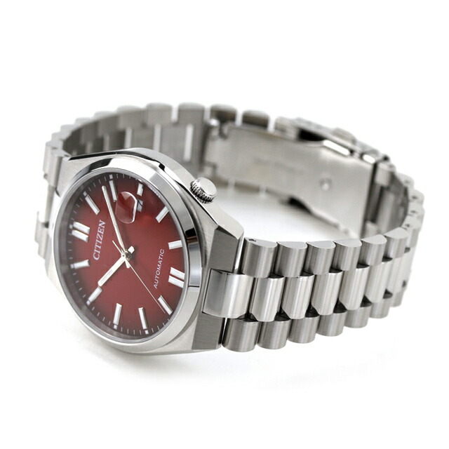 シチズン コレクション メカニカル TSUYOSA 自動巻き 腕時計 ブランド メンズ CITIZEN COLLECTION NJ0150-56W アナログ バーガンディ 赤 おしゃれ 防水 プレゼント 男性 実用的