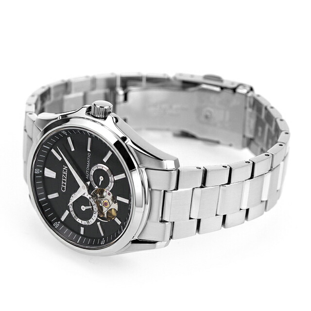 シチズン コレクション メカニカル 自動巻き 腕時計 メンズ オープンハート CITIZEN COLLECTION NP1010-78E アナログ ブラック 黒 日本製 ブランド おしゃれ 防水 プレゼント 男性 実用的