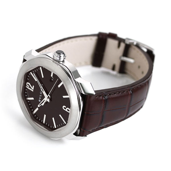 ブルガリ オクト ローマ 41mm メンズ 腕時計 OC41C1SLD BVLGARI ブラック ダークブラウン 高級 ブランド おしゃれ 防水 プレゼント 男性 実用的