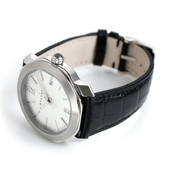 ブルガリ オクト ローマ 41mm メンズ 腕時計 OC41C6SLD BVLGARI ホワイト ブラック 高級 ブランド おしゃれ 防水 プレゼント 男性 実用的