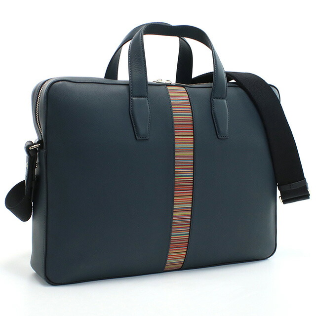 ポール・スミス ブリーフケース メンズ Paul Smith レザー タイ M1A6603 BLUE ブルー系 バッグ 軽量 A4 ノートpc ブランド 高級 おしゃれ プレゼント 男性 実用的 かっこいい
