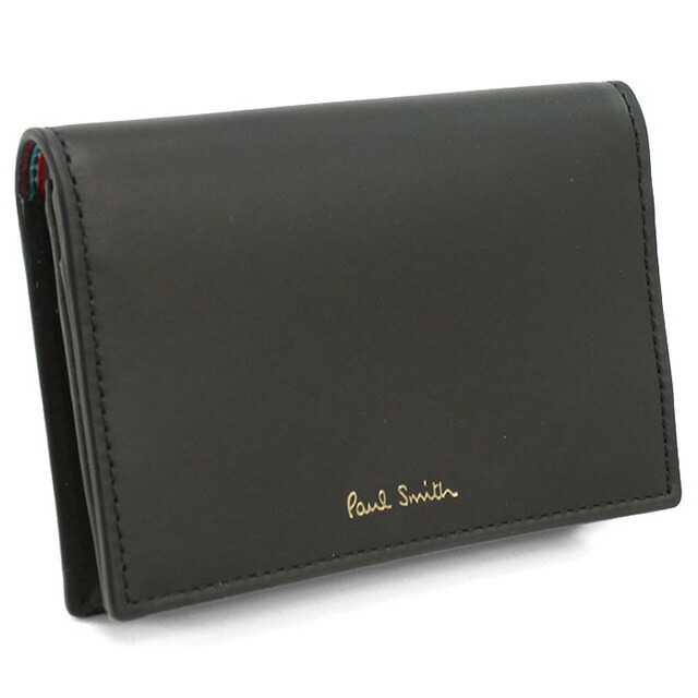 ポール・スミス 名刺入れ メンズ ブランド Paul Smith レザー M1A6758 ブラック 小物 高級 おしゃれ プレゼント 実用的