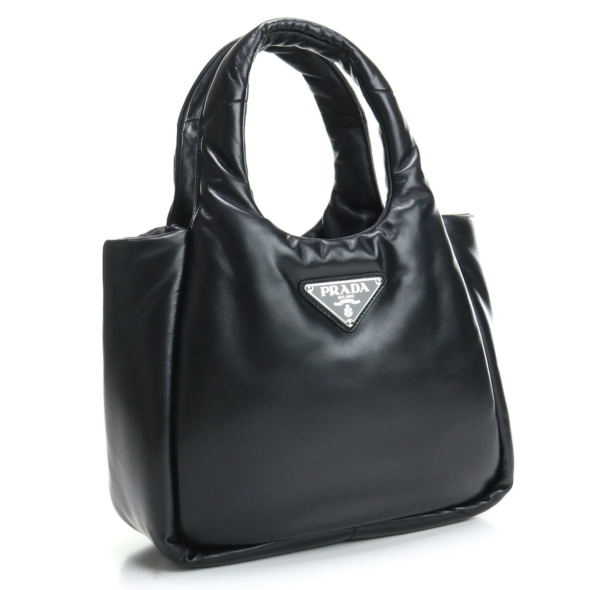 プラダ ハンドバッグ レディース PRADA NAPPA SOFT レザー イタリア 1BG412 NERO ブラック バッグ 軽量 小さめ 手提げ ブランド 高級 おしゃれ プレゼント 女性 実用的 かわいい