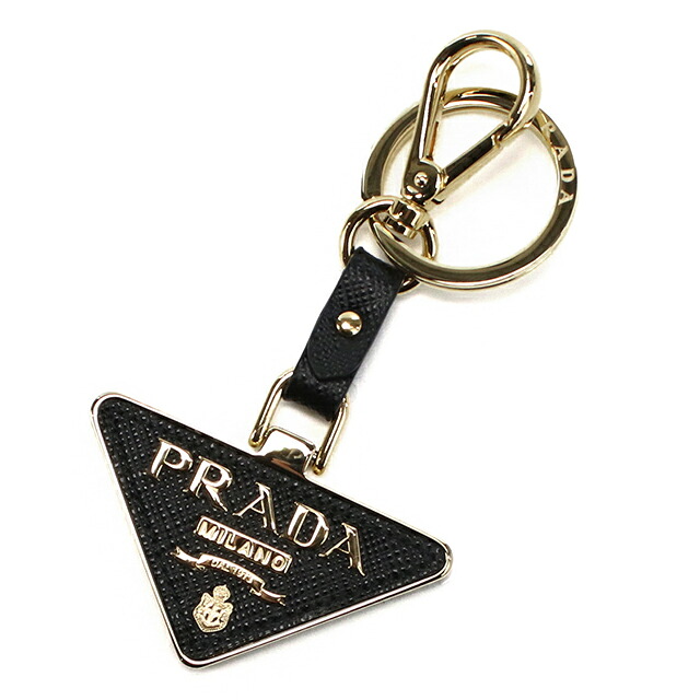 プラダ キーリング レディース ブランド PRADA レザー 1PP128 ブラック 高級 おしゃれ プレゼント 実用的