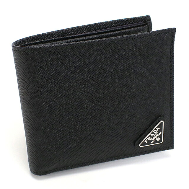 プラダ 二つ折り財布 二折財布小銭入付き 二つ折り財布 二折財布 メンズ ブランド PRADA 2MO738 NERO