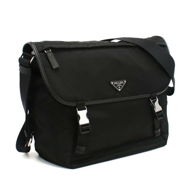プラダ 斜め掛け ショルダーバッグ メンズ PRADA 2VD052 ブラック バッグ 斜めがけ ブランド 高級 おしゃれ プレゼント 男性 実用的 かっこいい
