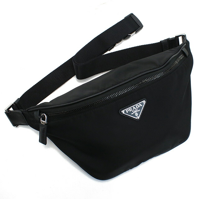 プラダ ボディバッグ メンズ ブランド PRADA TESSUTO+SAFFIANO ナイロン イタリア 2VL033 NERO ブラック バッグ プレゼント 実用的