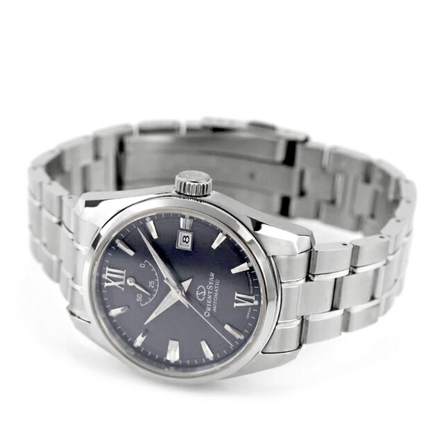 オリエントスター Contemporary Date 自動巻き 腕時計 ブランド メンズ ORIENT STAR RK-AU0112V アナログ ネイビー 日本製 おしゃれ 防水 プレゼント 男性 実用的