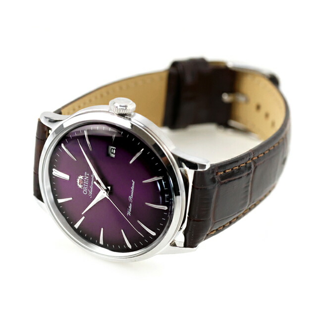 オリエント Classic Orient Bambino 自動巻き 腕時計 ブランド メンズ ORIENT CLASSIC RN-AC0032V アナログ パープル ダークブラウン おしゃれ 防水 プレゼント 男性 実用的