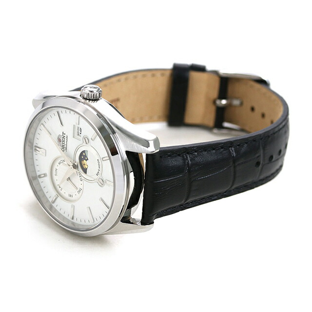 オリエント 自動巻き サン＆ムーン メンズ 腕時計 RN-AK0305S ORIENT 時計 機械式 ホワイト ブラック ブランド おしゃれ 防水 プレゼント 男性 実用的