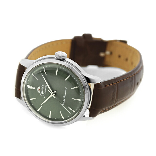 オリエント クラシック バンビーノ Orient Bambino 自動巻き 腕時計 ブランド メンズ ORIENT CLASSIC RN-BB0102E アナログ モスグリーン ダークブラウン おしゃれ 防水 文字盤 大きい プレゼント 男性 実用的