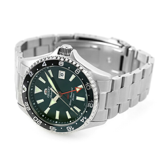 オリエント スポーツ マコ GMT 自動巻き 腕時計 ブランド メンズ ORIENT SPORTS RN-BC0002E アナログ ブルーグリーン おしゃれ 防水 プレゼント 男性 実用的