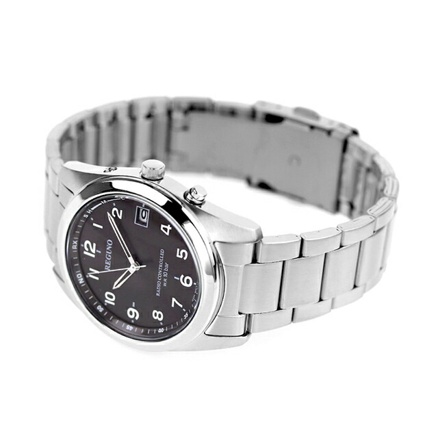 シチズン REGUNO レグノ ソーラーテック電波時計 ブラックアラビア RS25-0481H 腕時計 ソーラー電波腕時計 ソーラー電波時計 時計 ブランド おしゃれ 防水 プレゼント 男性 実用的