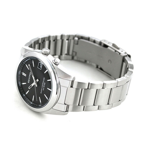 シチズン REGUNO レグノ ソーラーテック電波時計 ブラックバーインデックス RS25-0483H 腕時計 ソーラー電波腕時計 ソーラー電波時計 時計 ブランド おしゃれ 防水 プレゼント 男性 実用的