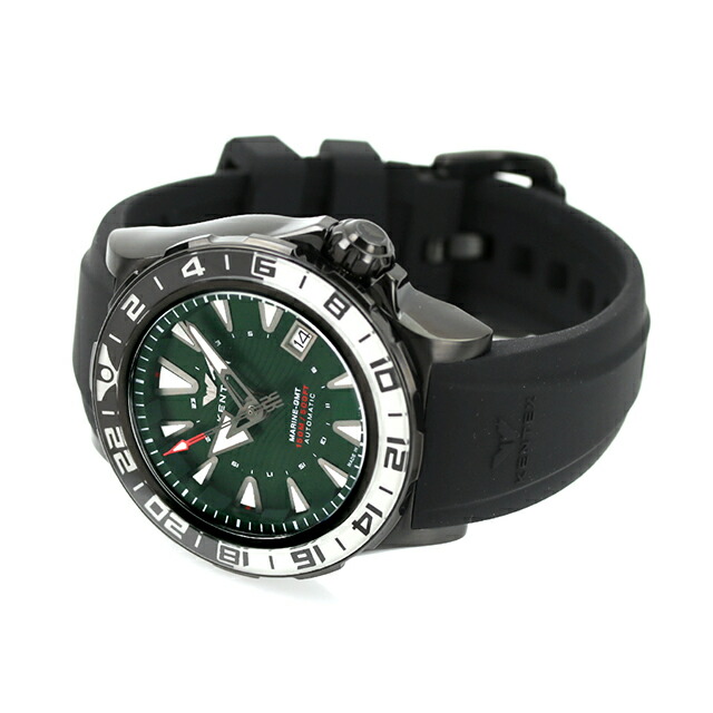 ケンテックス MARINE GMT 自動巻き 腕時計 メンズ 数量限定モデル Kentex S820X-03 アナログ グリーン ブラック 黒 日本製 ブランド おしゃれ 防水 プレゼント 男性 実用的