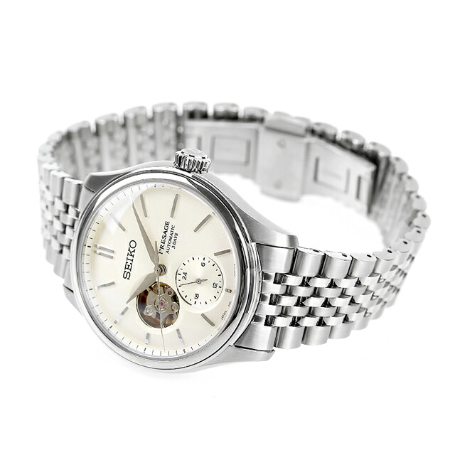 セイコー プレザージュ Classic Series 自動巻き 腕時計 メンズ コアショップ専用 流通限定 SEIKO PRESAGE SARJ007 アナログ オフホワイト 白 日本製 高級 ブランド おしゃれ 防水 プレゼント 男性 実用的