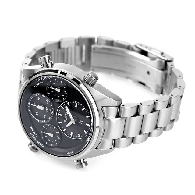 セイコー プロスペックス スピードタイマー ソーラー 腕時計 メンズ SEIKO PROSPEX SBER003 アナログ ブラック 黒 ブランド おしゃれ 防水 文字盤 大きい プレゼント 男性 実用的
