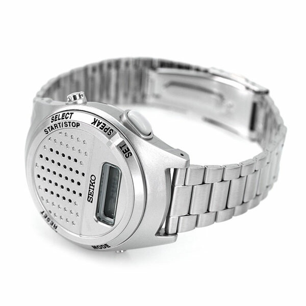 セイコー 音声デジタルウォッチ 音声時計 ストップウォッチ アラーム メンズ レディース 腕時計 SBJS013 SEIKO シルバー ブランド おしゃれ 防水 プレゼント 実用的