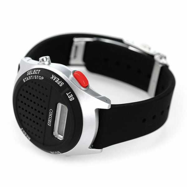 セイコー 音声デジタルウォッチ 音声時計 ストップウォッチ アラーム メンズ レディース 腕時計 SBJS015 SEIKO ブラック ブランド おしゃれ 防水 プレゼント 実用的