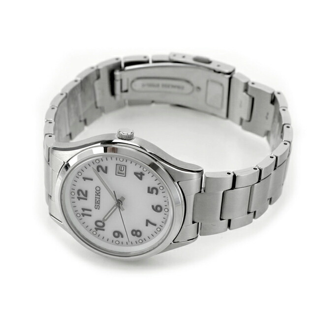 セイコーセレクション アラビア Sシリーズ ソーラー 腕時計 メンズ 数字だけ 数字大きい SEIKO SELECTION SBPX153 アナログ ホワイト 白 日本製 ブランド おしゃれ 防水 プレゼント 男性 実用的