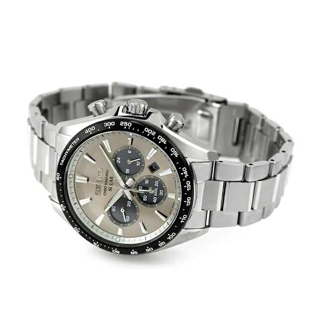 セイコーセレクション S Series ソーラー 腕時計 ブランド メンズ クロノグラフ SEIKO SELECTION SBPY181 アナログ グレー おしゃれ 防水 プレゼント 男性 実用的
