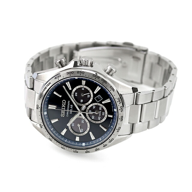 セイコーセレクション S Series ソーラー 腕時計 ブランド メンズ クロノグラフ SEIKO SELECTION SBPY183 アナログ ネイビー おしゃれ 防水 プレゼント 男性 実用的