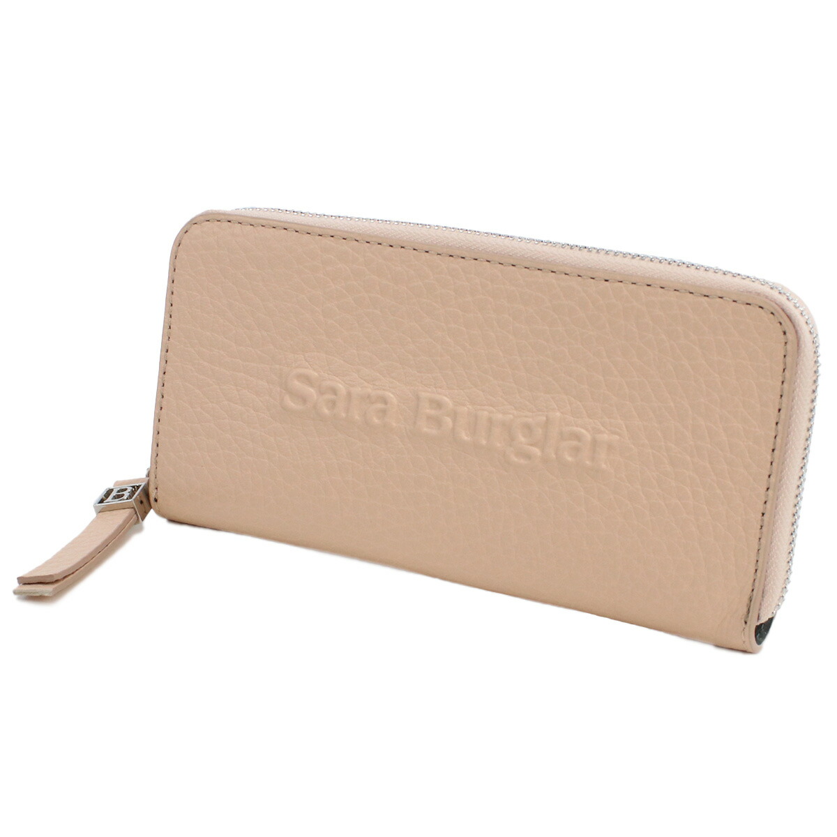 サラバーグラー 長財布ラウンドファスナー レディース Sara Burglar BUFALO LOGO レザー イタリア 110L NUDE ピンク系 財布 ウォレット ブランド 高級 おしゃれ プレゼント 実用的