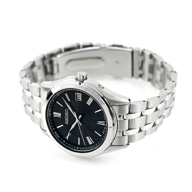 セイコーセレクション Sシリーズ 電波ソーラー 腕時計 ブランド メンズ SEIKO SELECTION SBTM361 アナログ ブラック 黒 日本製 おしゃれ 防水 プレゼント 男性 実用的