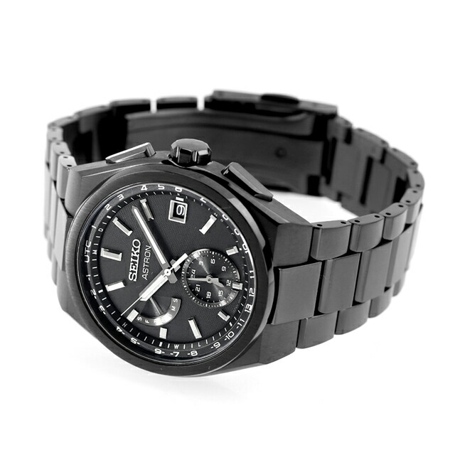 セイコー アストロン NEXTER ワールドタイム 電波ソーラー 腕時計 メンズ チタン SEIKO ASTRON SBXY087 アナログ オールブラック 黒 日本製 高級 ブランド おしゃれ 防水 文字盤 大きい プレゼント 男性 実用的