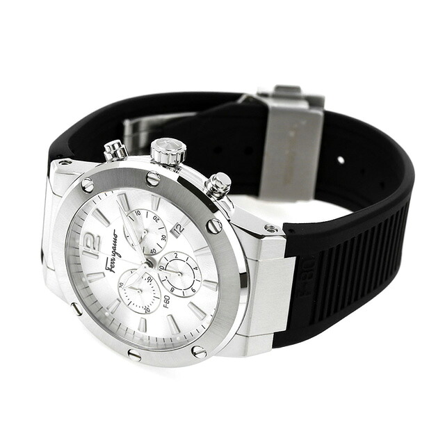 サルヴァトーレ フェラガモ エフエイティ クオーツ 腕時計 メンズ クロノグラフ Salvatore Ferragamo SFEX00623 アナログ シルバー ブラック 黒 スイス製 高級 ブランド おしゃれ 防水 プレゼント 男性 実用的