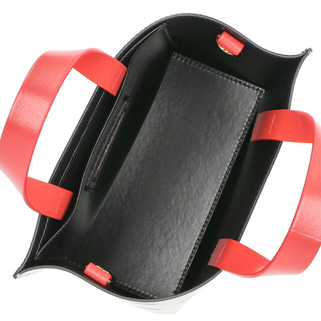 マルニ ハンドバッグ レディース ブランド MARNI SHMP0039Q4-P6049 ホワイト／ブラック 軽量 小さめ 手提げ 高級 おしゃれ プレゼント 女性 実用的 かわいい