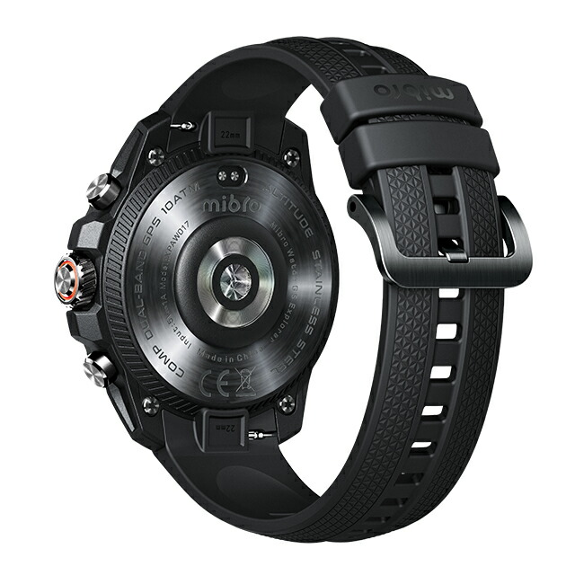 ミブロ オブシディアンブラック 充電式クォーツ スマートウォッチ ブランド メンズ Bluetooth mibro SP380013-C222 デジタル シルバー
