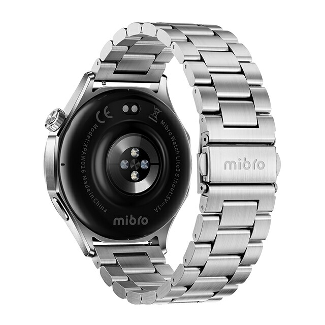 ミブロ Watch GT シルバー 充電式クォーツ スマートウォッチ ブランド メンズ Bluetooth 替えベルト mibro SP380017-C24 デジタル シルバー