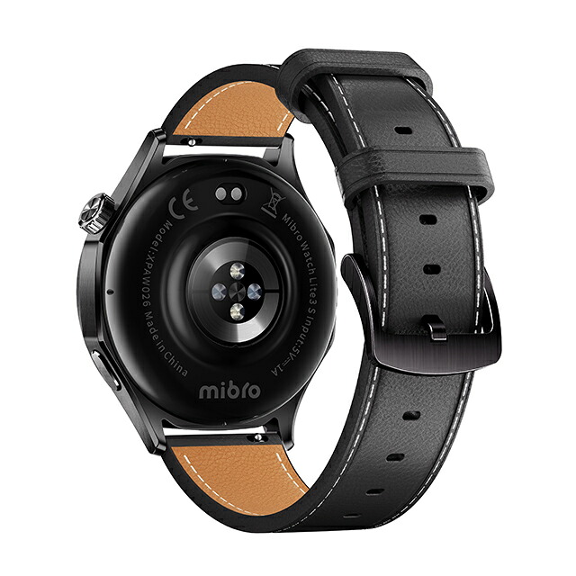 ミブロ Watch GT ダークターニッシュ 充電式クォーツ スマートウォッチ ブランド メンズ Bluetooth 替えベルト mibro SP380017-C240 デジタル ブラック 黒