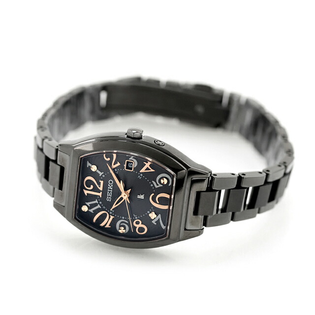 セイコー ルキア Happy Collection 電波ソーラー 腕時計 ブランド レディース チタン SEIKO LUKIA SSQW101 アナログ ブラック 黒 日本製 おしゃれ 防水 軽い 華奢 かわいい プレゼント 女性 実用的