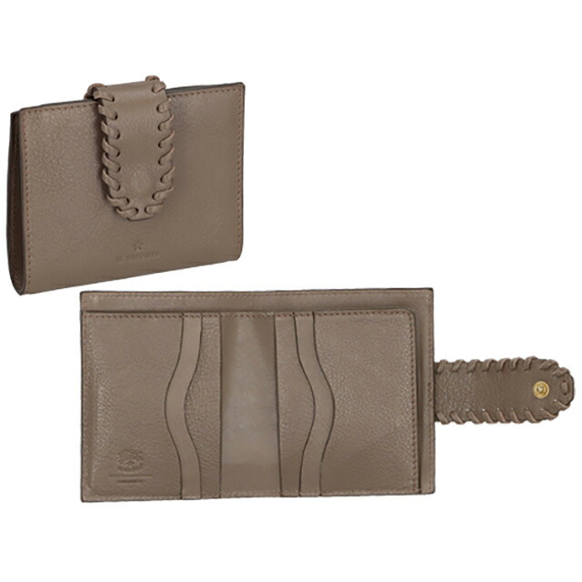 イルビゾンテ 二つ折り財布 メンズ レディース IL BISONTE SSW017PV0001 グレージュ ウォレット ブランド 高級 おしゃれ プレゼント 実用的