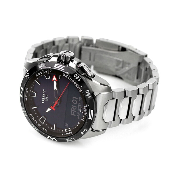 ティソ T-タッチ コネクト 腕時計 47.5mm スイス製 ソーラー メンズ T121.420.44.051.00 TISSOT ブラック ブランド おしゃれ 防水 プレゼント 男性 実用的
