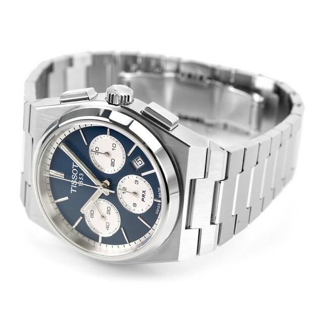 ティソ T-クラシック ピーアールエックス 自動巻き 腕時計 メンズ クロノグラフ TISSOT T1374271104100 アナログ ブルー スイス製 ブランド おしゃれ 防水 プレゼント 男性 実用的