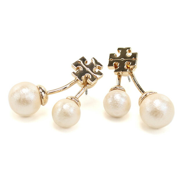 トリーバーチ ピアス レディース ブランド TORY BURCH 147756 TORY GOLD-CREAM ホワイト系 アクセサリー