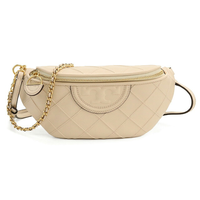トリーバーチ ボディバッグ レディース ブランド TORY BURCH FLEMING NEW BELT BAG レザー 160132 NEW CREAM ベージュ系 バッグ 軽量 小さめ 高級 おしゃれ プレゼント 女性 実用的 かわいい